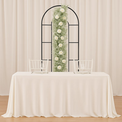 Sandra Chaircovers Gypsophila Collection200Cm X 35CmSingleIvory Artificial Baby Breath Top Table Flower ArrangementWedding Decor from B&Q