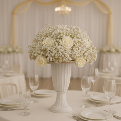 Sandra Chaircovers Baby Breath Collection50Cm DiameterSingleIvory Artificial Baby Breath Table Centrepiece For Weddings from B&Q