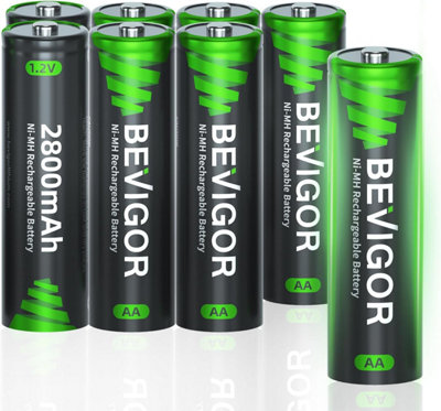 B&Q -  Aa Ni-Mh Rechargeable Batteries 1.2V 2800Mah (Pack Of 8)