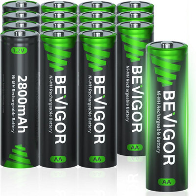 B&Q -  Aa Ni-Mh Rechargeable Batteries 1.2V 2800Mah (Pack Of 16)
