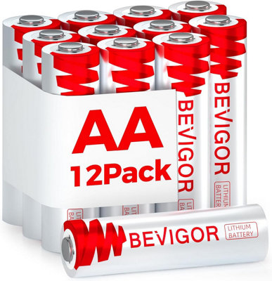 B&Q -  Aa Lithium Batteries 1.5V 3000Mah (Pack Of 12)
