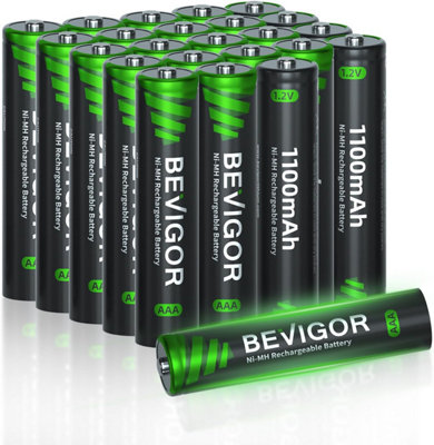 Bevigor Aaa Ni-Mh Rechargeable Batteries 1.2V 1100Mah (Pack Of 24) from B&Q