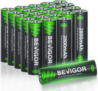 B&Q -  Aa Ni-Mh Rechargeable Batteries 1.2V 2800Mah (Pack Of 24)
