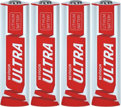 B&Q -  Aa Lithium Batteries 1.5V 3500Mah (Pack Of 4)