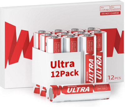 B&Q -  Aa Lithium Batteries 1.5V 3500Mah (Pack Of 12)