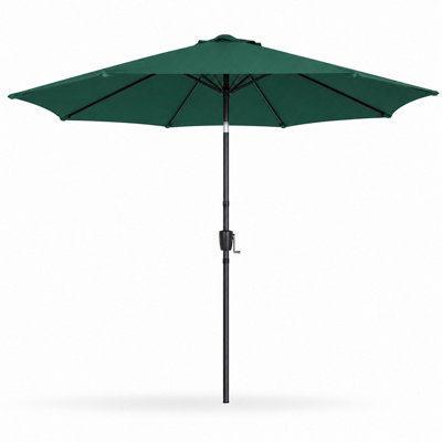  - Shopnbits 3M Garden Parasol Sun Shade Canopy Patio Large Outdoor Umbrella Crank Tilt Uv Resistant Green