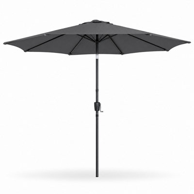  - Shopnbits 3M Garden Parasol Sun Shade Canopy Patio Large Outdoor Umbrella Crank Tilt Uv Resistant Dark Grey