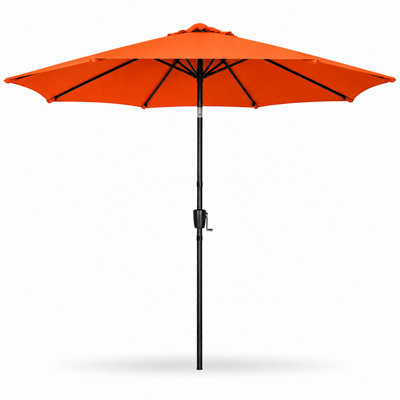  - Shopnbits 2M Garden Parasol Sun Shade Canopy Patio Large Outdoor Umbrella Crank Tilt Orange
