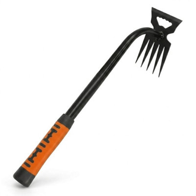  - Shopnbits Portable Garden Weeder ToolMetal Weed Puller Root Remover With Ergonomic Handle For Lawns & Farms