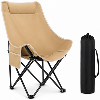  - Shopnbits Folding Moon Camping Chair With Carry BagPortable Camping ChairLightweight Fishing Festival Beach Chair120Kg Heavy