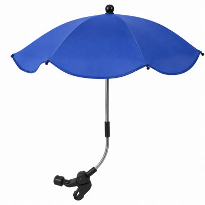 - Shopnbits Universal Baby Stroller Umbrella Uv Sun ShadeAdjustable Clip On Pram Pushchair Buggy Parasol Blue