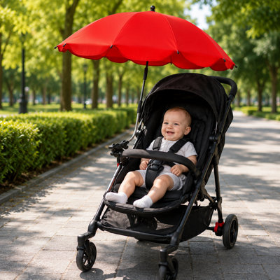  - Shopnbits Universal Baby Stroller Parasol Umbrella With Uv ProtectionAdjustable Clip-On Sun Shade For Prams