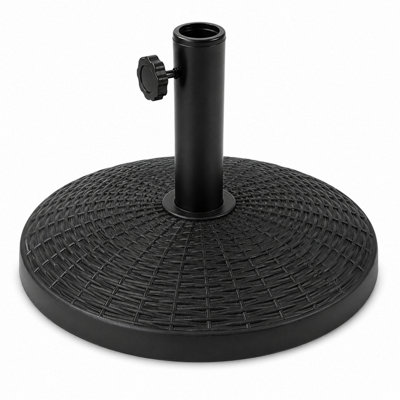  - Shopnbits 9Kg Round Parasol Base Stand For 38-48mm Umbrella PolesHeavy Duty Resin Garden Umbrella BaseBlack