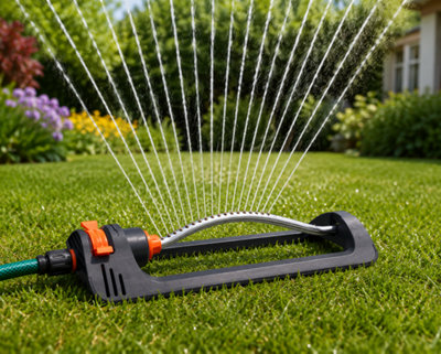  - Shopnbits Oscillating Lawn Sprinkler Garden Water Sprinkler Adjustable Irrigation Sprayer With Brass Nozzles