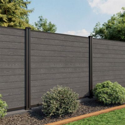 North Valley Composites 6Ft High Birch Grey Composite Fence Panel
