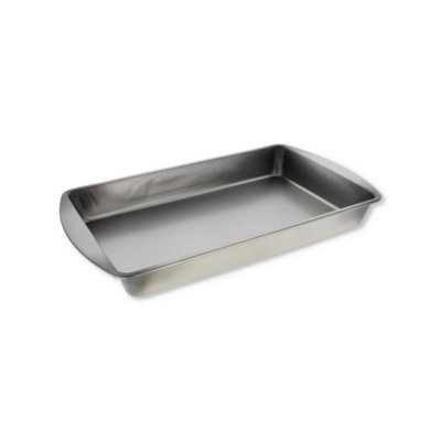  - Biscuit & Brownie Tray Metal Baking Tin Oven Safe Bakeware Pan For Homemade Brownies Cookies Bars And Cakes Baking Tray