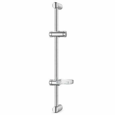 Kartell Flow Chrome Shower Rail Adjustable Shower Slide Riser Rail With Soap Dish from B&Q