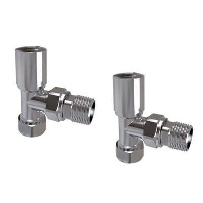 Manual Angled 15mm Radiator Valve In Chrome from B&Q