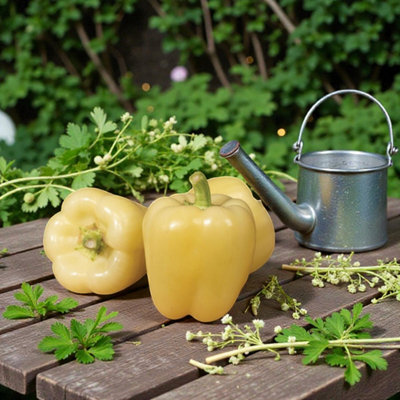 B&Q -  6 X Bell Pepper Golden Star Vegetable Plant9Cm PotEasy Grow Kitchen Garden