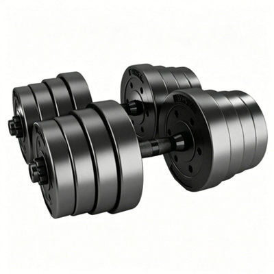 B&Q -  30Kg Adjustable Dumbbells Set Anti-Slip Strength Training Weights