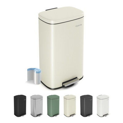 MCC Direct 30L Pedal Bin Kitchen & Bathroom Household Rubbish Office Waste Bin from B&Q
