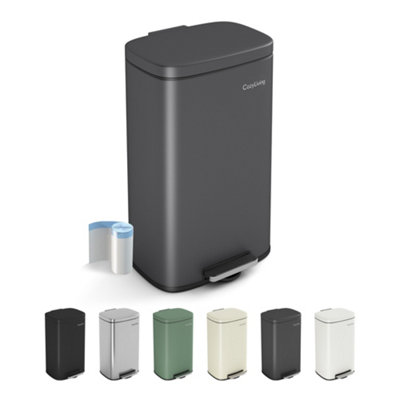 MCC Direct 30L Pedal Bin Kitchen & Bathroom Household Rubbish Office Waste Bin from B&Q