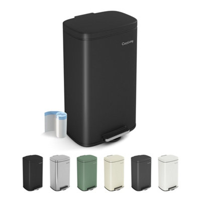 MCC Direct 30L Pedal Bin Kitchen & Bathroom Household Rubbish Office Waste Bin from B&Q