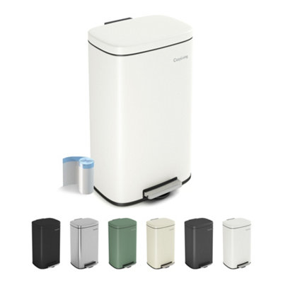 MCC Direct 30L Pedal Bin Kitchen & Bathroom Household Rubbish Office Waste Bin from B&Q