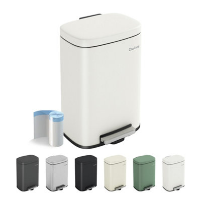 Mcc Direct Cozyliving 12L Pedal Bin - White - White - Image 3