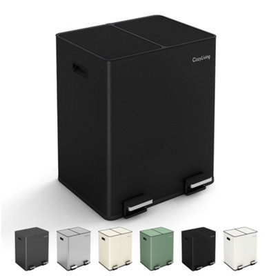 MCC Direct 30L Dual Pedal Bin For Recycling And General Waste Kitchen Bin (2X15L) from B&Q