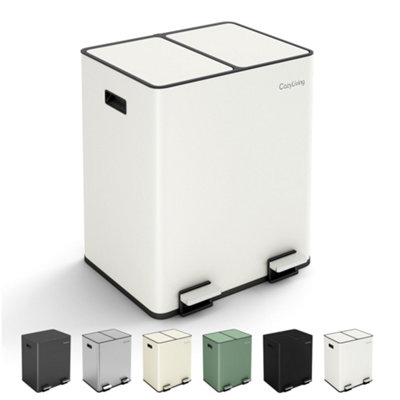 MCC Direct 30L Dual Pedal Bin For Recycling And General Waste Kitchen Bin (2X15L) from B&Q