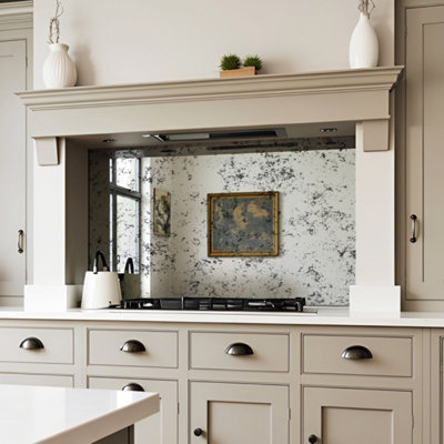 B&Q -  Antique Mirror Splashback 80Cm X 75Cm (Toughened Glass)