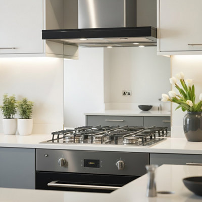 B&Q -  Silver Mirror Splashback 60Cm X 65Cm (Toughened Glass)