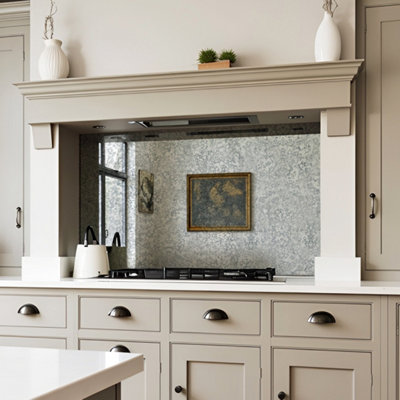 B&Q -  Stratus Mirror Splashback 90Cm X 80Cm (Toughened Glass)