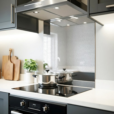 B&Q -  Distressed Antique Mirror Splashback 70Cm X 75Cm (Toughened Glass)