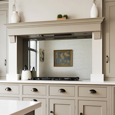 B&Q -  Distressed Antique Mirror Splashback 90Cm X 75Cm (Toughened Glass)