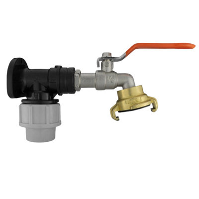 Mypurecore Mdpe Wall Flange Plate Kit 20mm With Geka Lever Tap For Blue Water Pipe from B&Q