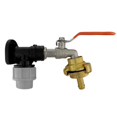 Mypurecore Mdpe Wall Flange Plate Kit 20mm With Geka Tap 1 2 Inch Barb For Blue Water Pipe from B&Q