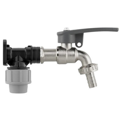 Mypurecore Mdpe Wall Flange Plate Kit 20mm With Side Lock Tap For Blue Water Pipe from B&Q