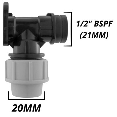 Mypurecore Mdpe 20mm Wall Flange Backplate Only For Blue Water Pipe from B&Q