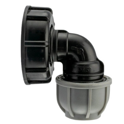 Mypurecore Ibc Water Tank Adapter S60X6 To Mdpe PipeFitting For IrrigationWater Storage Systems20mm Elbow from B&Q