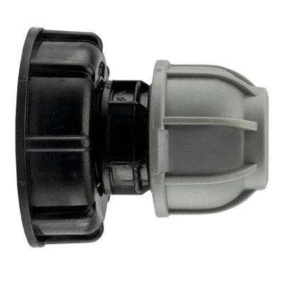 Mypurecore Ibc Water Tank Adapter S60X6 To Mdpe PipeFitting For IrrigationWater Storage Systems -32mm Straight from B&Q
