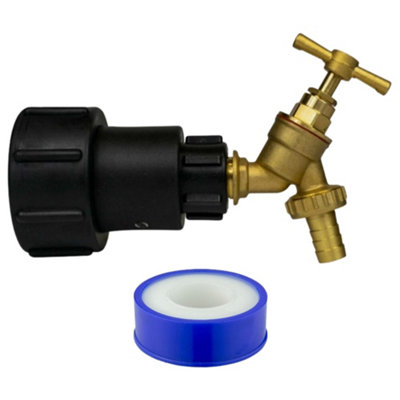 Mypurecore Ibc Tank Outlet Extender 2 Inch S60X6 360 Degree Swivel Adapter With 1/2 Inch Barbed Bib Tap And Ptfe Tape from B&Q