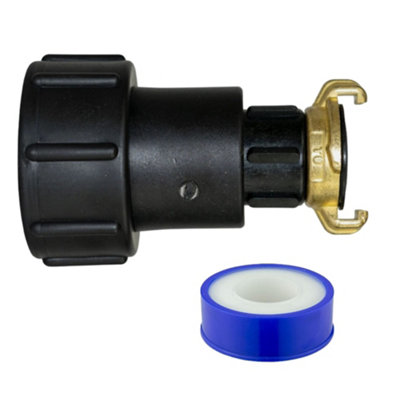 Mypurecore Ibc Tank Outlet Extender 2 Inch S60X6 360 Degree Swivel Adapter With 1/2 Inch Geka Tap And Ptfe Tape from B&Q
