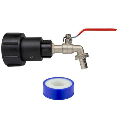 Mypurecore Ibc Tank Outlet Extender 2 Inch S60X6 360 Degree Swivel Adapter With 3/4 Inch Barbed Lever Tap Ptfe Tape from B&Q