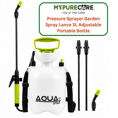 B&Q -  Pressure Sprayer Garden Spray Lance 3L Adjustable Portable Bottle