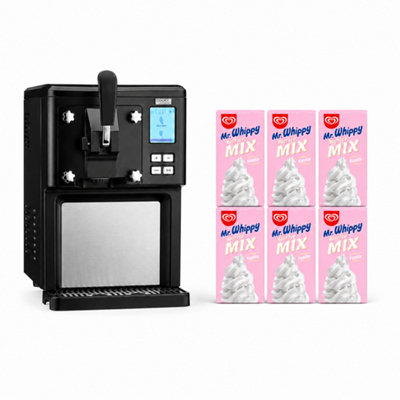 B&Q -  Digital Luxury Soft Serve Ice Cream Maker 1.5L With 6 X 1L Mr Whippy Mix