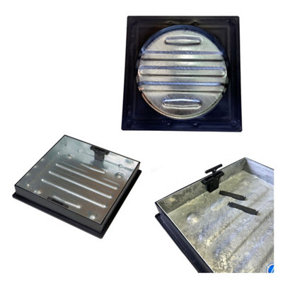 Clark Drain Cd450Sr 450mm X 450mm X 80mm Deep Recessed Square To Round Manhole Cover Size Including Frame Is 580mm X 580mm X 88mm from B&Q