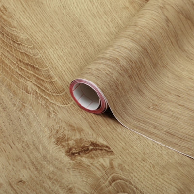 B&Q -  Ribbeck Oak Woodgrain  Sticky Back Plastic Vinyl Wrap For Kitchen WorktopsFurnitureDoors Self Adhesive  5M X 67.5Cm