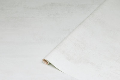 B&Q -  White Concrete Sticky Back Plastic Furniture Worktop Self Adhesive Wrap 5M X 67.5Cm